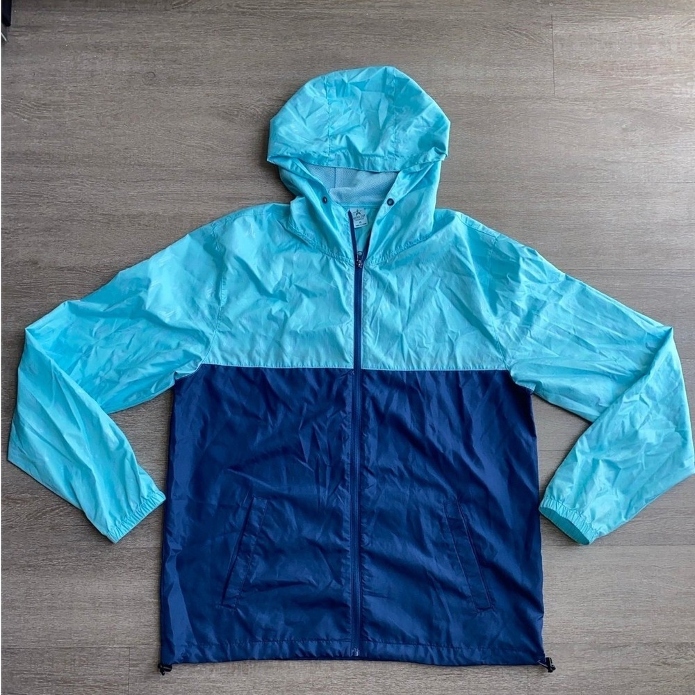Jeffree Star Cosmetics XL Two Tone Blue‎ Logo Windbreaker Pullover 1272